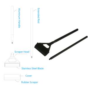 Ista Aluminum Scraper, Чистачка за стъкло 2in1