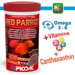 Prodac Red parrot Храна за риби папагали, 250 ml/1200 ml