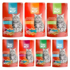 Пан Кот пауч за котка, 100 гр., Варианти