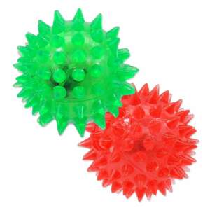 Dog Fantasy Играчка топка с шипове и Led светлини, 5 см