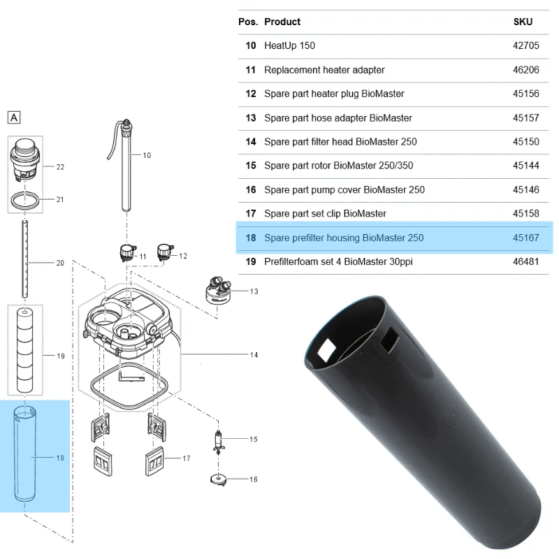 Oase Spare prefilter housing BioMaster 250, резервен предфилтър