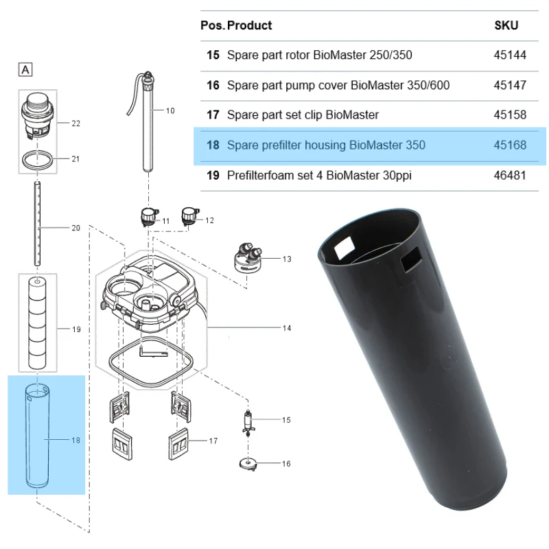 Oase Spare prefilter housing BioMaster 350, резервен предфилтър